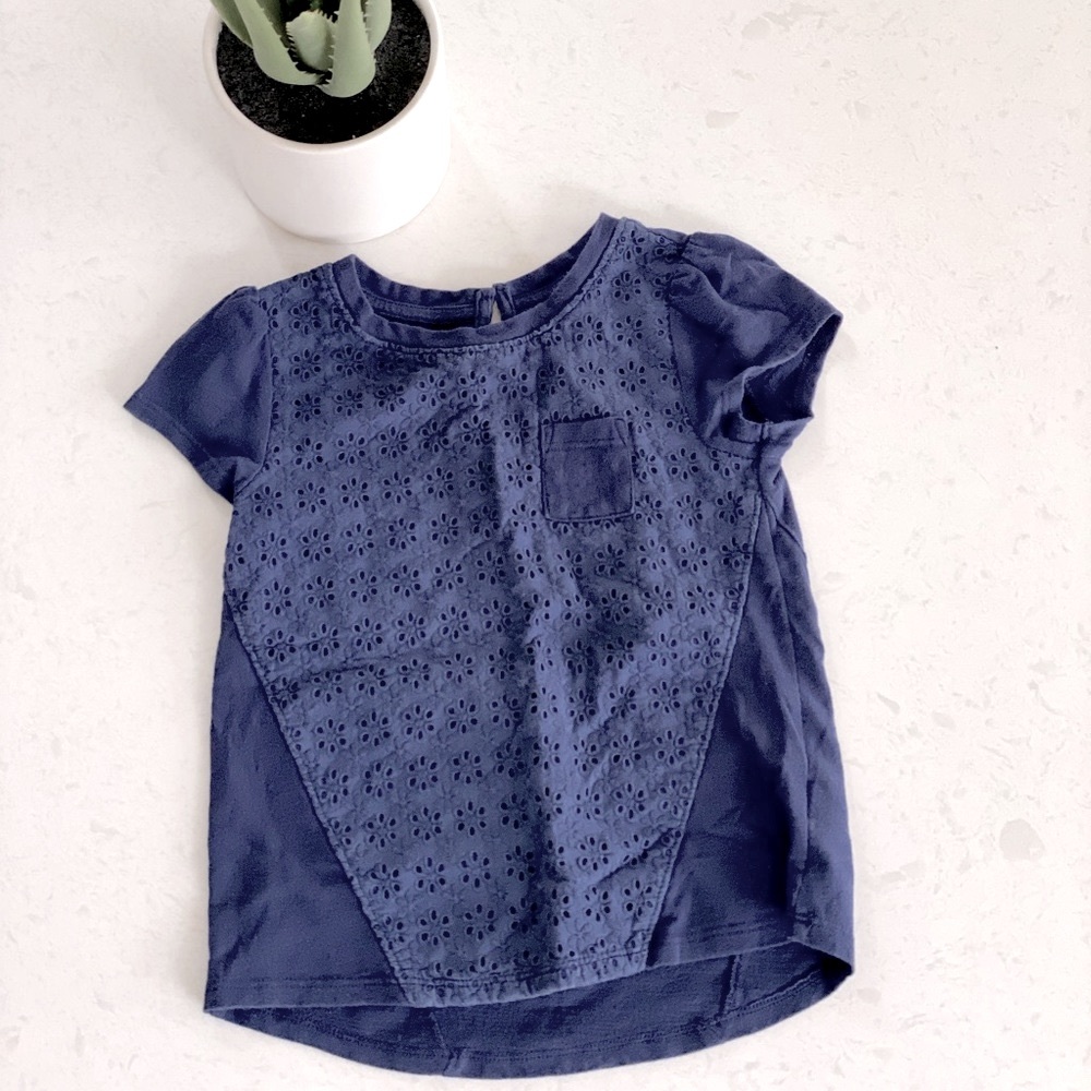 Toddler Girl Cat & Jack Eyelet Top